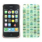 Wholesale iPhone 4 4S Full Mustache Design Case (Transparent)